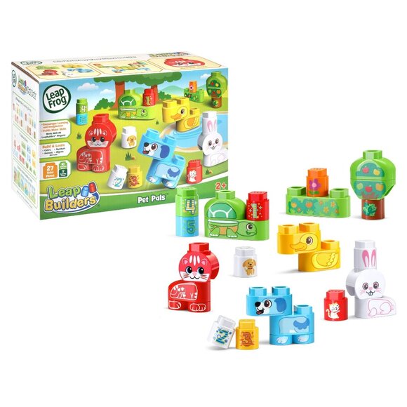 Leapfrog Leap Builders Blocks Pet Pals 27 Pieces For Age 2+ New in Box - Picture 1 of 16